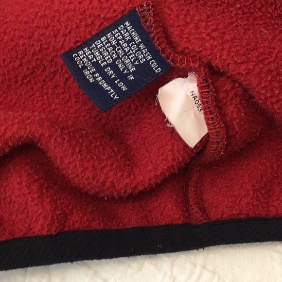 Chaps Ralph Lauren Vintage Zip Up Red Fleecee - Picture 5 of 9